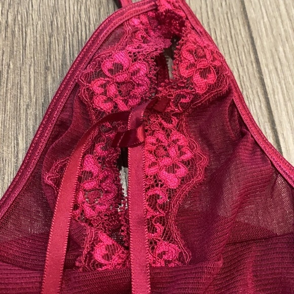 Victoria’s Secret red babydoll lingerie set small - Picture 4 of 15